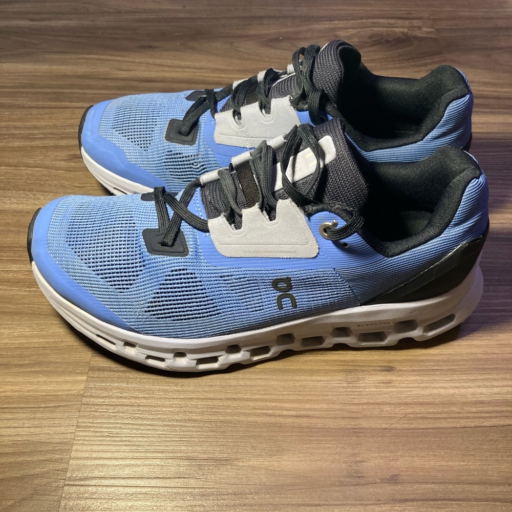 On Cloudstratus Shoes Women Size 9 Blue Running Helion CloudTec Sneakers - Picture 7 of 16